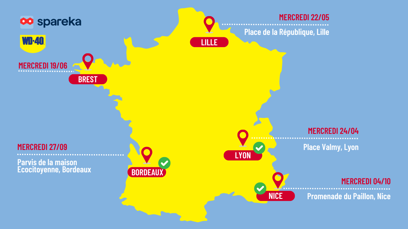 La carte du Repair Tour France 2024