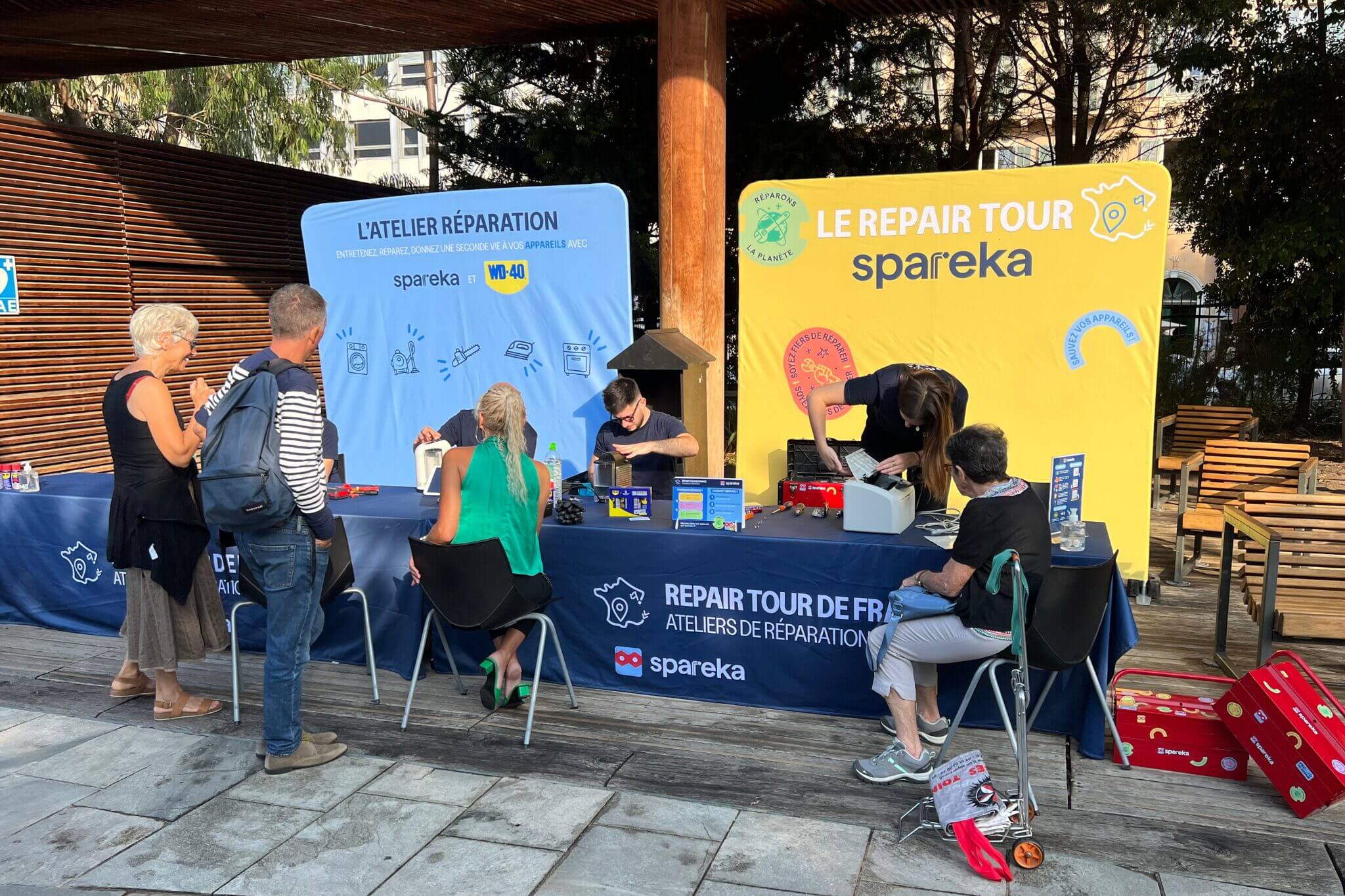 Repair Tour, atelier de réparation d'électroménagers par Spareka et WD-40